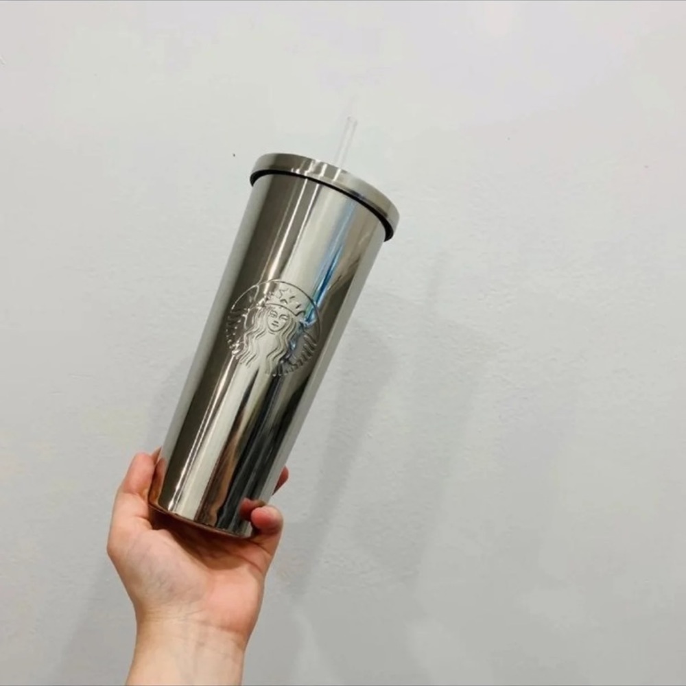 Starbucks Tumbler Mirror Metal Stainless Cold Cup - Picture 4 of 7